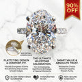 5.50 Ct Oval Lab-Grown Diamond Ring with Hidden Halo | The Ultimate Milestone Crown Jewel--Last Day Sale🔥90% OFF