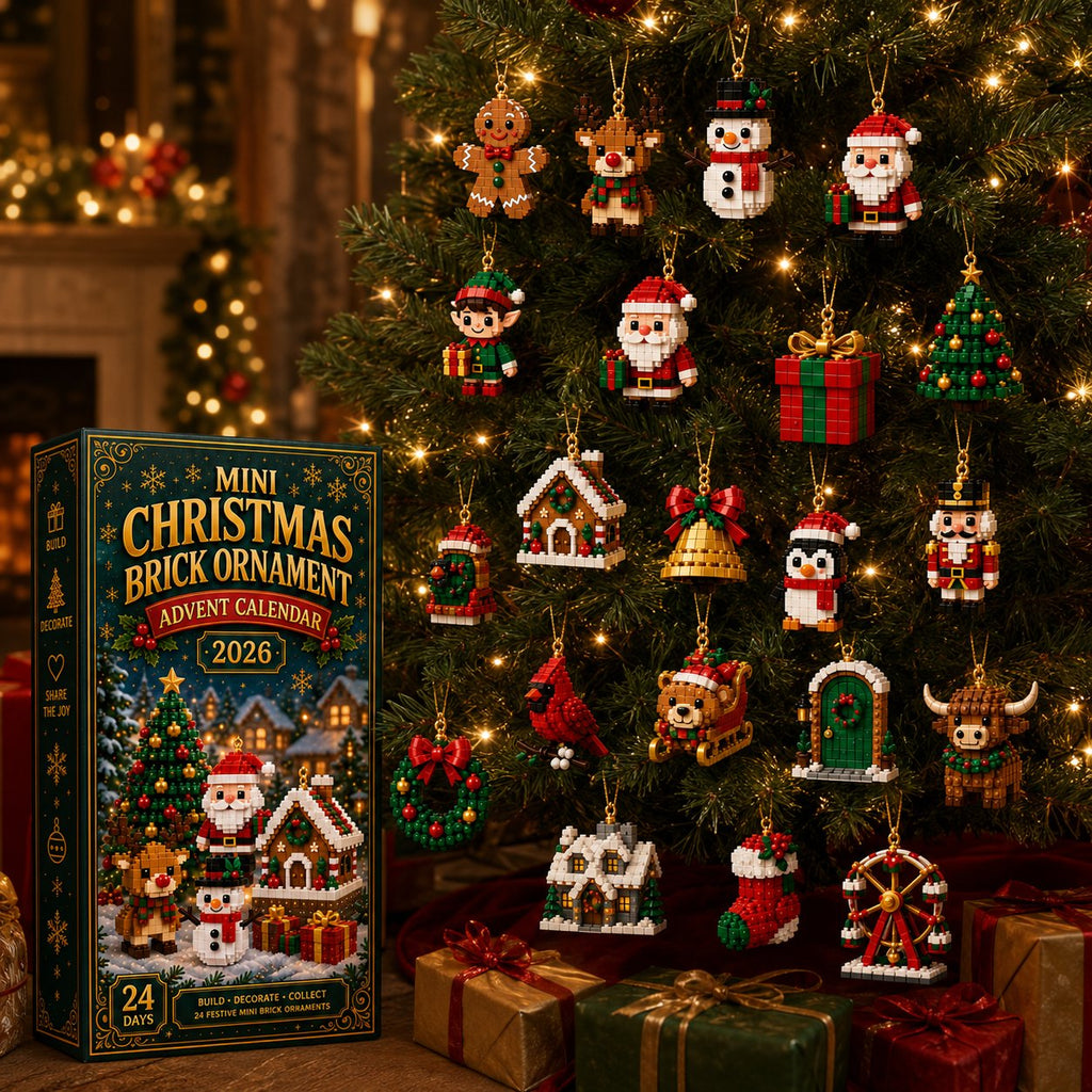 🔥Last Day 90% OFF🔥– 🎄 24-Day Mini Christmas Ornament Advent Calendar | 24 unique festive buildable designs with hanging loops—perfect for decorating Christmas trees, wreaths, and holiday displays 🧱