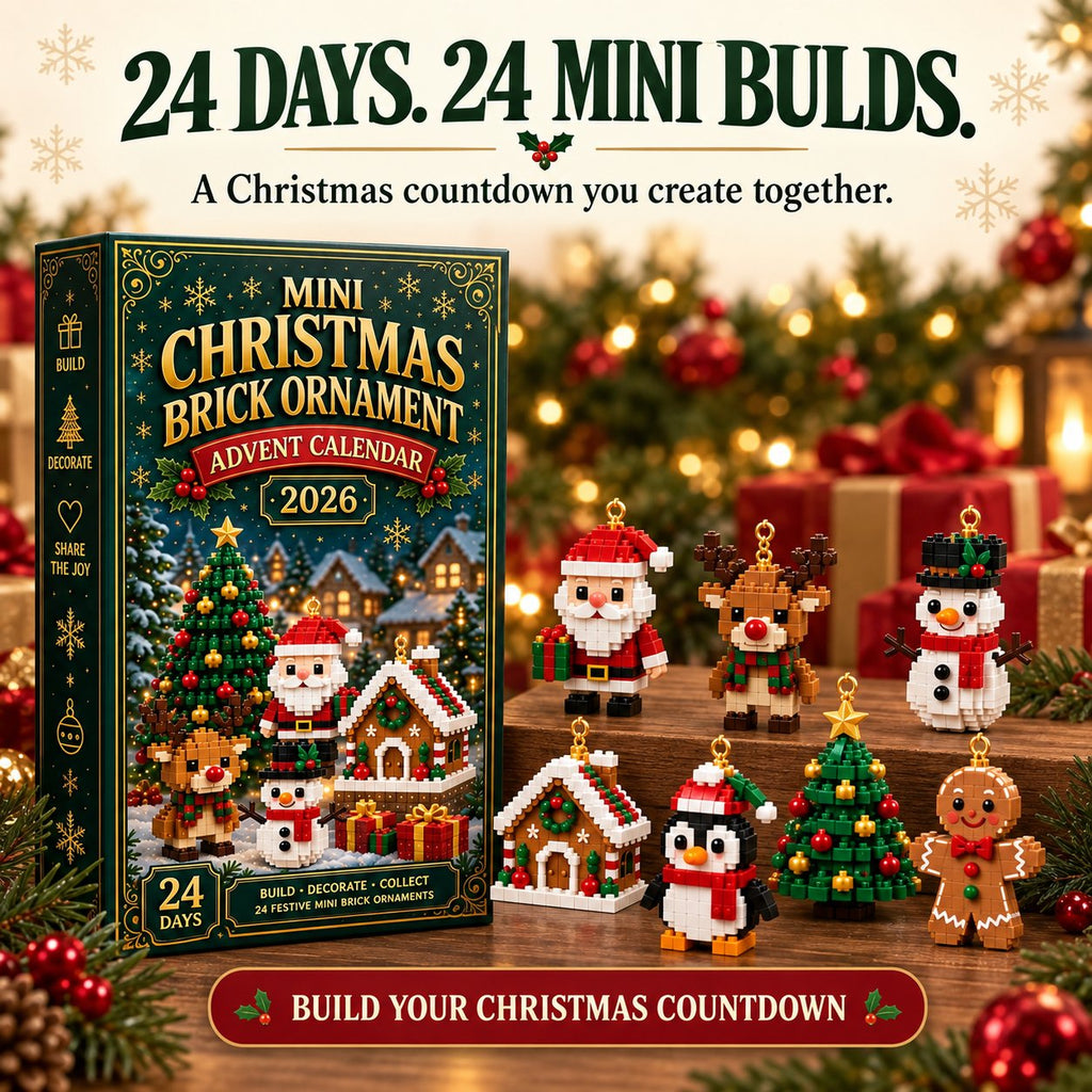 🔥Last Day 90% OFF🔥– 🎄 24-Day Mini Christmas Ornament Advent Calendar | 24 unique festive buildable designs with hanging loops—perfect for decorating Christmas trees, wreaths, and holiday displays 🧱