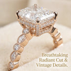 The Anniversary Upgrade: 1-5-Carat Flawless Radiant Cut Moissanite Ring (Hidden Halo, VVS1)-Last Day Sale🔥-90% OFF