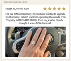 The Anniversary Upgrade: 1-5-Carat Flawless Radiant Cut Moissanite Ring (Hidden Halo, VVS1)-Last Day Sale🔥-90% OFF